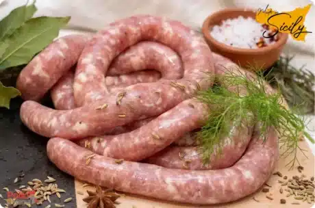 Salsiccia siciliana artigianale al finocchietto selvatico pronta per la griglia A